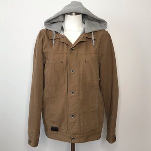 SOLD ❌ Vans Tan Hooded Trucker Jacket